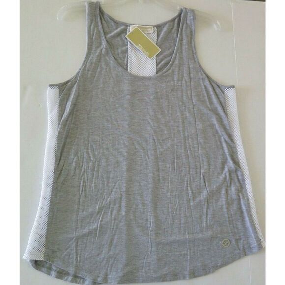 Michael Kors Women's Size XL Pearl Heather Sleeveless Racer Back Tank Top $80 - Picture 1 of 7